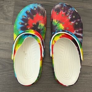 Tie dye Crocs